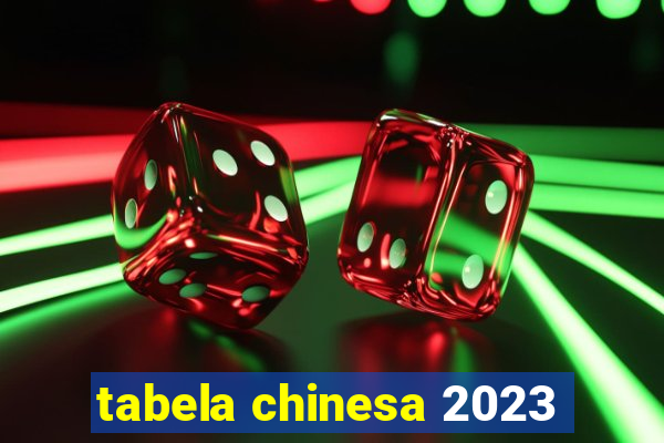 tabela chinesa 2023